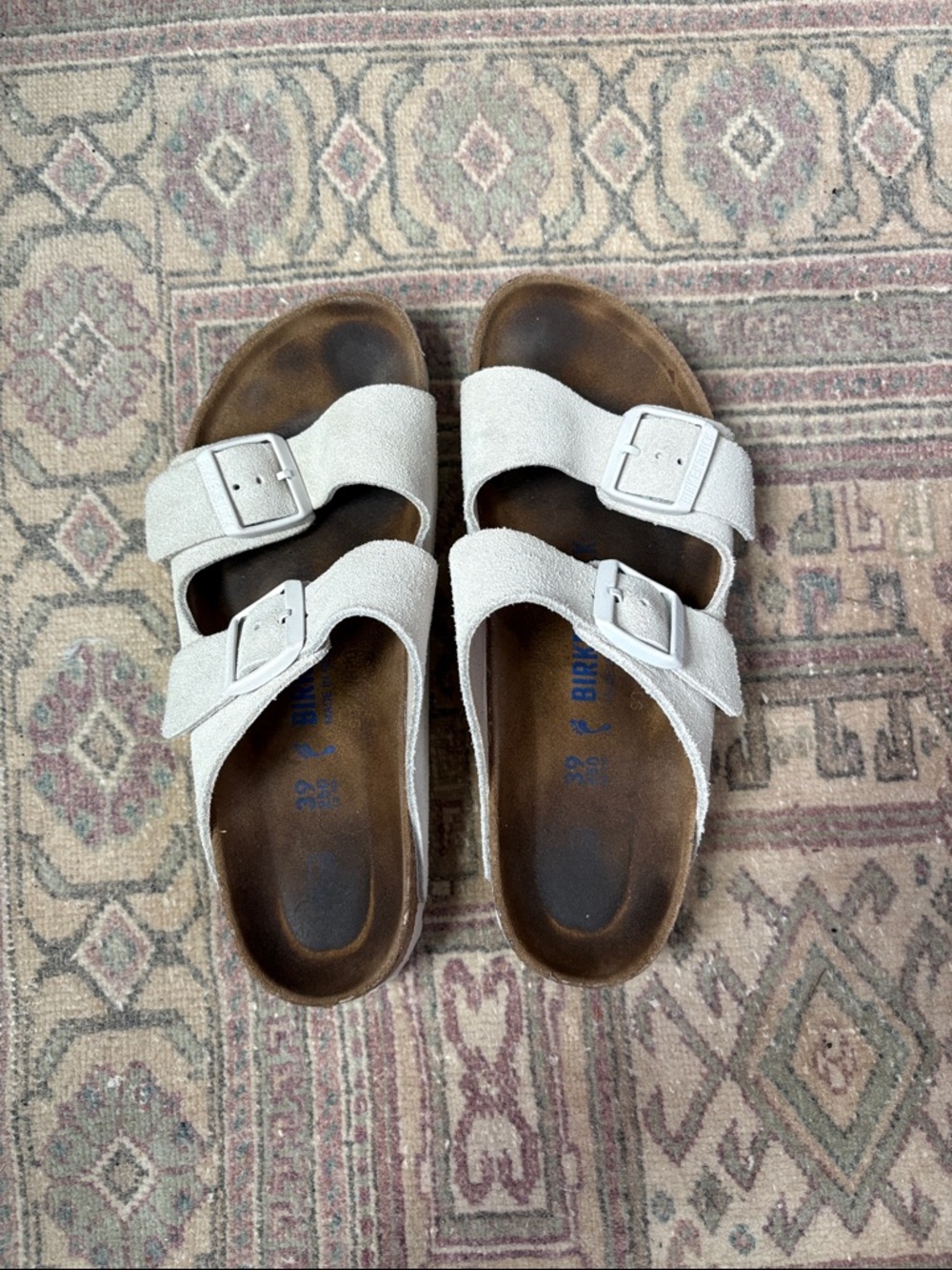 Birkenstock sandal white/light grey size 39